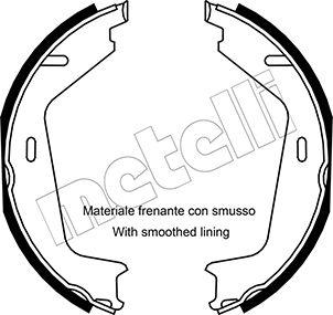 Metelli 53-0530 - Комплект тормозов, ручник, парковка autospares.lv