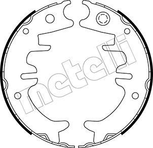 Metelli 53-0525 - Комплект тормозов, ручник, парковка autospares.lv