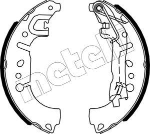 Metelli 53-0653 - Комплект тормозных колодок, барабанные autospares.lv