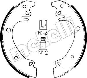 Metelli 53-0614 - Комплект тормозных колодок, барабанные autospares.lv