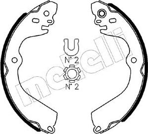 Metelli 53-0610 - Комплект тормозных колодок, барабанные autospares.lv