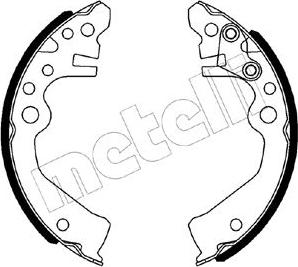 Metelli 53-0611 - Комплект тормозных колодок, барабанные autospares.lv