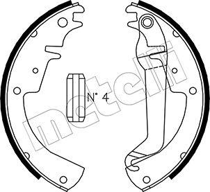 Metelli 53-0613 - Комплект тормозных колодок, барабанные autospares.lv