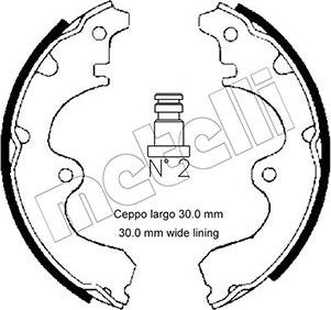 Metelli 53-0634 - Комплект тормозных колодок, барабанные autospares.lv