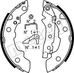 Metelli 53-0623K - Комплект тормозных колодок, барабанные autospares.lv