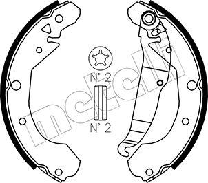 Metelli 53-0048 - Комплект тормозных колодок, барабанные autospares.lv