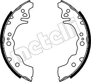 Metelli 53-0043 - Комплект тормозных колодок, барабанные autospares.lv