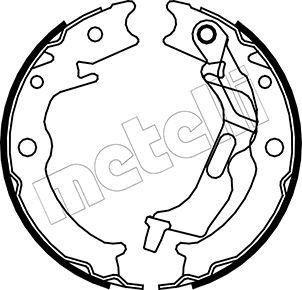 Metelli 53-0052 - Комплект тормозов, ручник, парковка autospares.lv