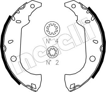 Metelli 53-0067J - Комплект тормозных колодок, барабанные autospares.lv