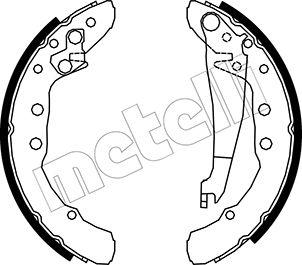 Metelli 53-0009 - Комплект тормозных колодок, барабанные autospares.lv