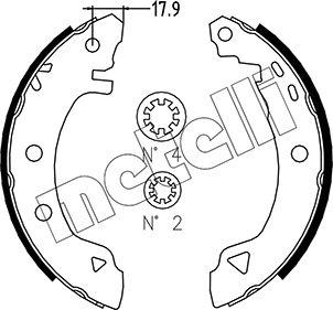 Metelli 53-0001 - Комплект тормозных колодок, барабанные autospares.lv