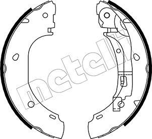 Metelli 53-0082 - Комплект тормозных колодок, барабанные autospares.lv