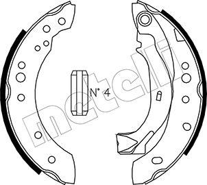 Metelli 53-0025 - Комплект тормозных колодок, барабанные autospares.lv