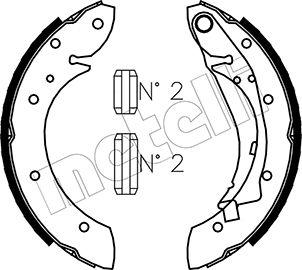 Metelli 53-0023 - Комплект тормозных колодок, барабанные autospares.lv