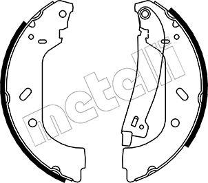 Metelli 53-0074Y - Комплект тормозных колодок, барабанные autospares.lv