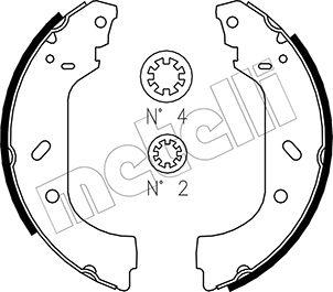 Metelli 53-0074 - Комплект тормозных колодок, барабанные autospares.lv