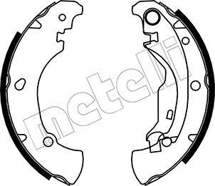 Metelli 53-0076 - Комплект тормозных колодок, барабанные autospares.lv