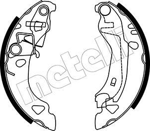 Metelli 53-0070 - Комплект тормозных колодок, барабанные autospares.lv