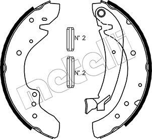 Metelli 53-0072 - Комплект тормозных колодок, барабанные autospares.lv