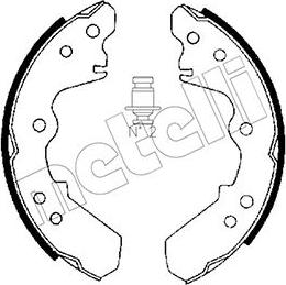 Metelli 53-0191 - Комплект тормозных колодок, барабанные autospares.lv