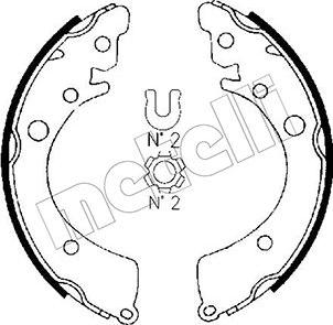 Metelli 53-0149 - Комплект тормозных колодок, барабанные autospares.lv