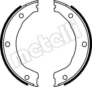 Metelli 53-0145 - Комплект тормозов, ручник, парковка autospares.lv