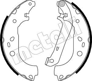 Metelli 53-0142 - Комплект тормозных колодок, барабанные autospares.lv