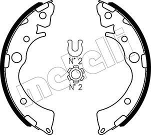 Metelli 53-0155 - Комплект тормозных колодок, барабанные autospares.lv