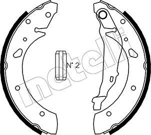 Metelli 53-0157 - Комплект тормозных колодок, барабанные autospares.lv