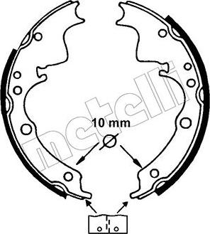 Metelli 53-0109 - Комплект тормозных колодок, барабанные autospares.lv