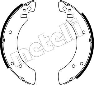 Metelli 53-0104 - Комплект тормозных колодок, барабанные autospares.lv