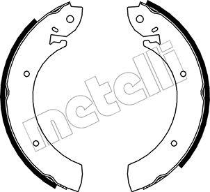 Metelli 53-0100 - Комплект тормозных колодок, барабанные autospares.lv