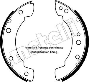 Metelli 53-0102 - Комплект тормозных колодок, барабанные autospares.lv