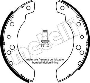 Metelli 53-0115 - Комплект тормозных колодок, барабанные autospares.lv