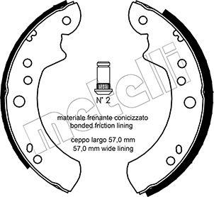 Metelli 53-0116 - Комплект тормозных колодок, барабанные autospares.lv