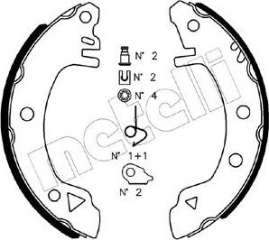 Metelli 53-0112K - Комплект тормозных колодок, барабанные autospares.lv