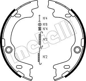 Metelli 53-0185K - Комплект тормозов, ручник, парковка autospares.lv