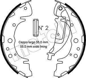 Metelli 53-0180 - Комплект тормозных колодок, барабанные autospares.lv