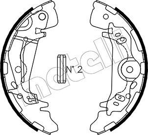 Metelli 53-0181 - Комплект тормозных колодок, барабанные autospares.lv