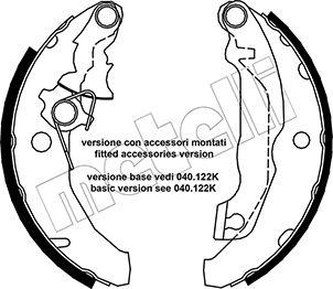 Metelli 53-0131Y - Комплект тормозных колодок, барабанные autospares.lv