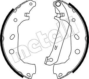 Metelli 53-0138 - Комплект тормозных колодок, барабанные autospares.lv