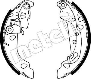 Metelli 53-0137 - Комплект тормозных колодок, барабанные autospares.lv