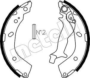 Metelli 53-0178 - Комплект тормозных колодок, барабанные autospares.lv