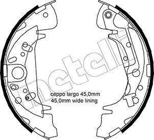 Metelli 53-0172Y - Комплект тормозных колодок, барабанные autospares.lv