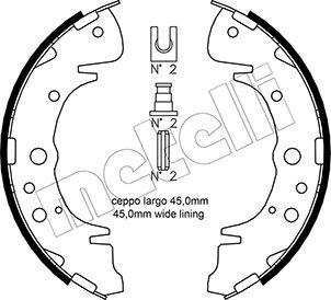 Metelli 53-0172 - Комплект тормозных колодок, барабанные autospares.lv