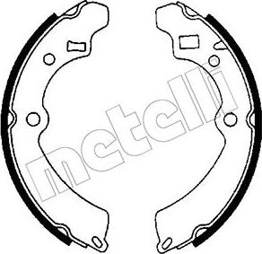 Metelli 53-0393 - Комплект тормозных колодок, барабанные autospares.lv