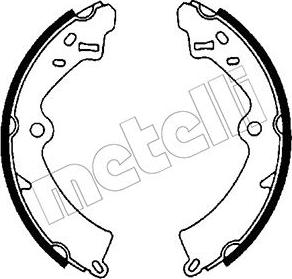 Metelli 53-0392 - Комплект тормозных колодок, барабанные autospares.lv