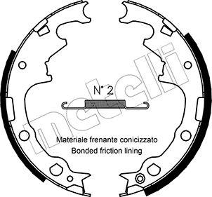 Metelli 53-0349 - Комплект тормозных колодок, барабанные autospares.lv