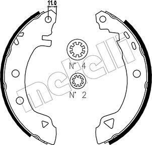 Metelli 53-0346 - Комплект тормозных колодок, барабанные autospares.lv