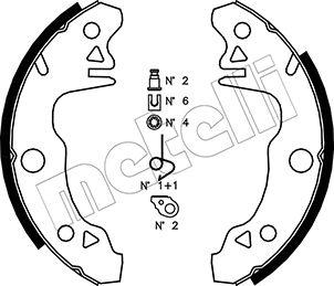 Metelli 53-0341K - Комплект тормозных колодок, барабанные autospares.lv